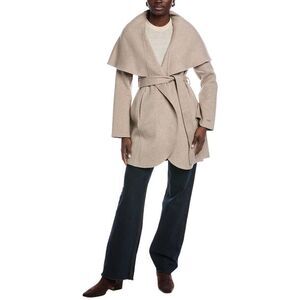 Tahari Womens  Marilyn Wool-Blend Coat, Brown